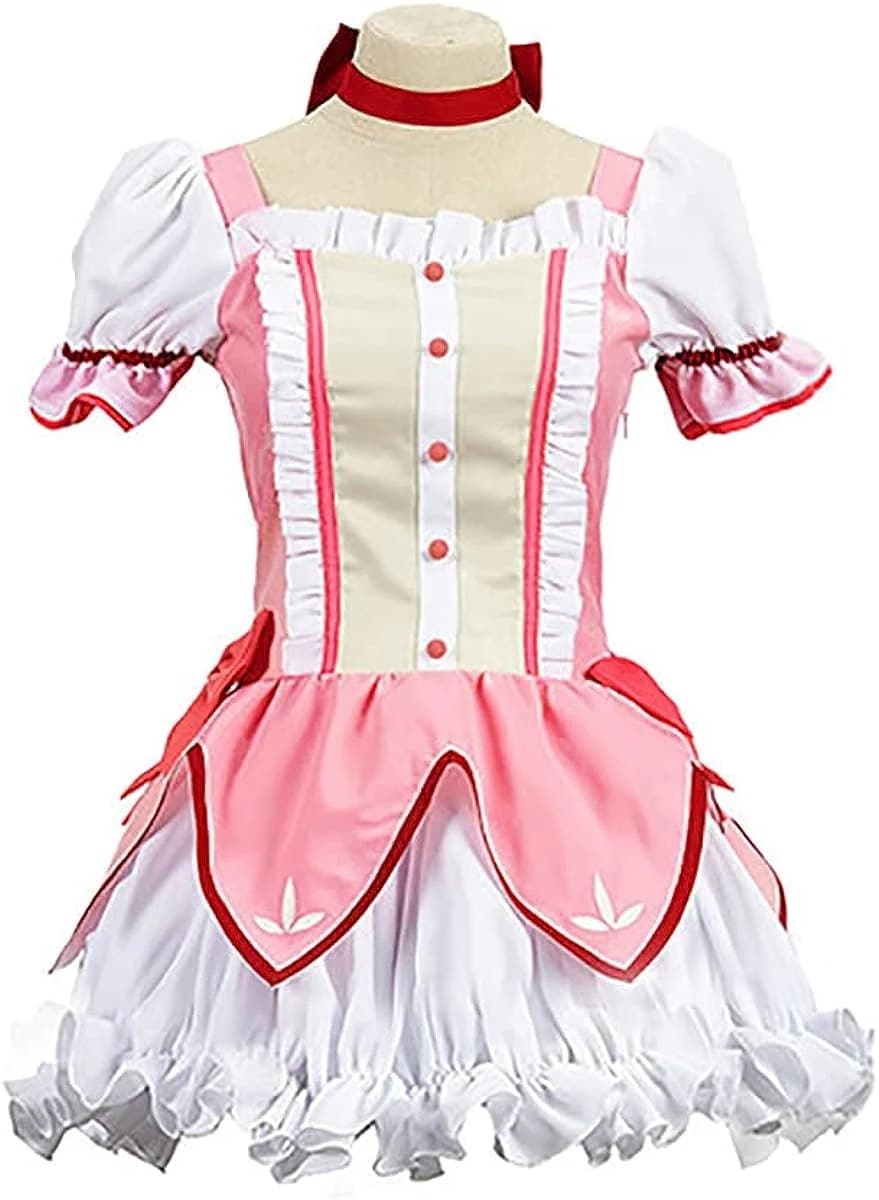 コスプレ衣装 鹿目まどか 魔法少女まどか マギカ 鹿目まどか ウィッグ付き イベント パーティー 変装 演出服 クリスマス パーティー