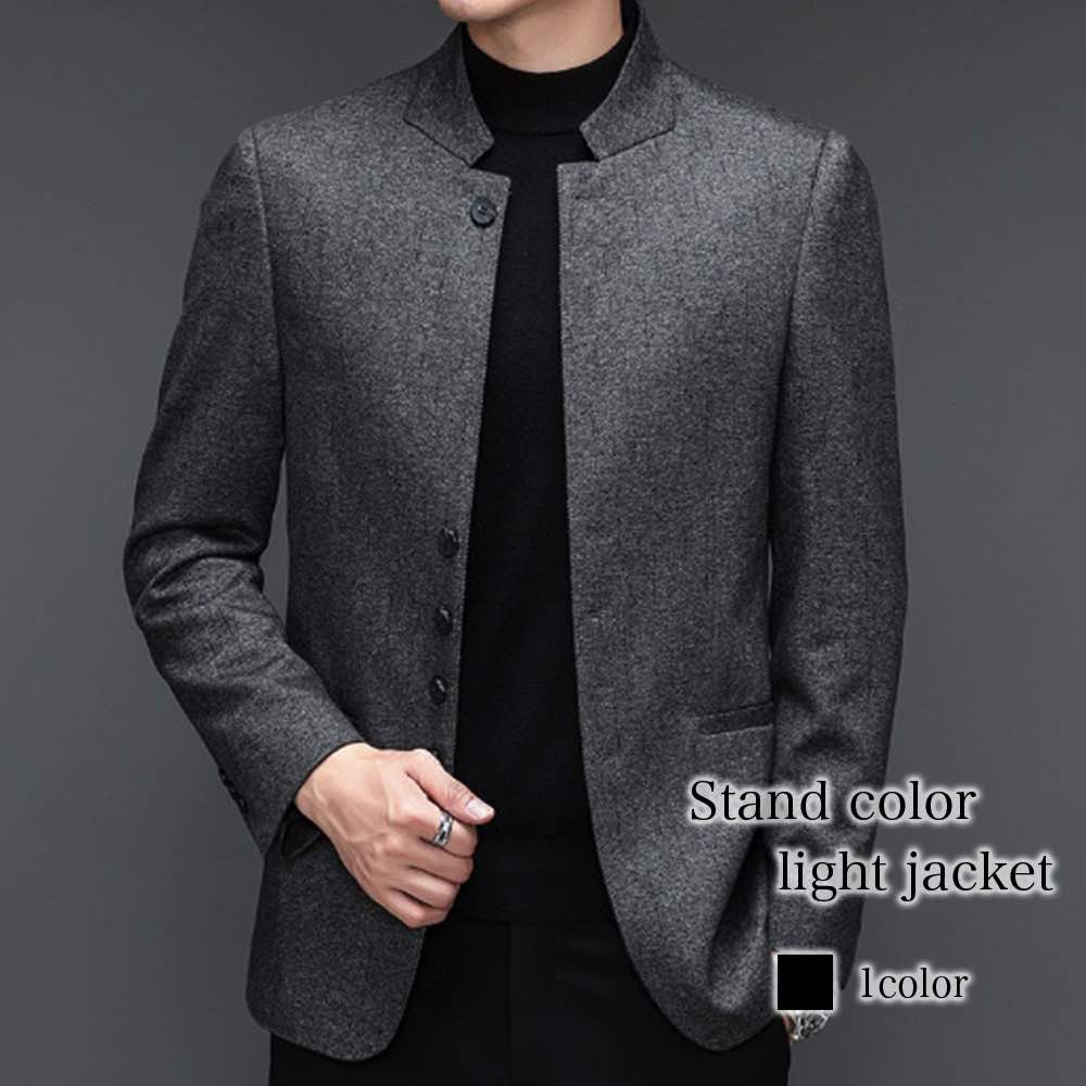 ノーカラージャケット メンズ スタンドカラーライトジャケット おすすめ 人気 ビジネス ノーカラー 秋 セットアップ アウター カジュアル 冬 ピンク ノーカラーコート セール ジャケット ボア フォ