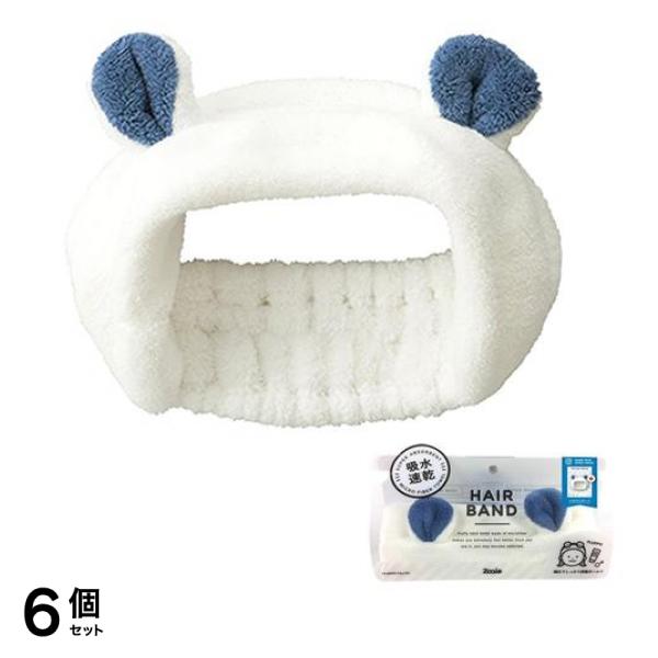 CB JAPAN (シービージャパン) カラリズーイ ヘアドライタオル 吸水アニマルヘアバンド 1枚入 (シロクマ) 6個セット
