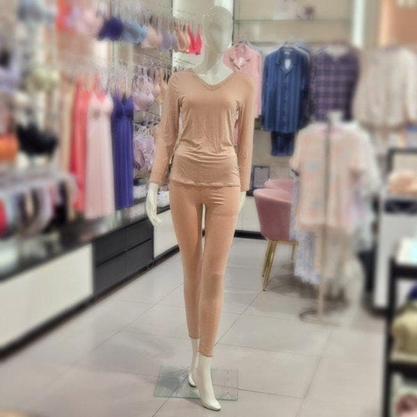 シンプルなカシミア女性用肌着 LG9280S-SBR_s