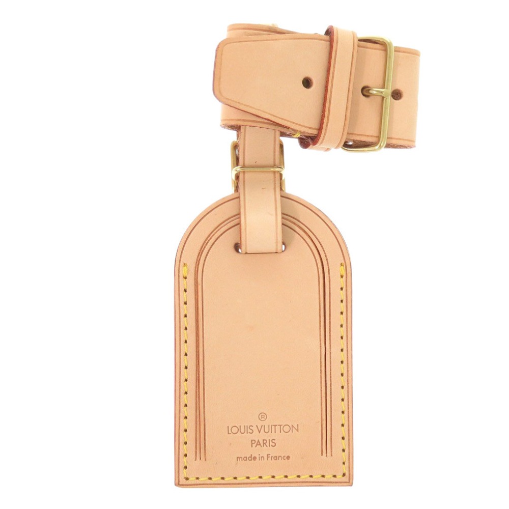 美品 Aランク ネームタグ ポワニエ キーホルダー ヌメ革/ヌメ革 ブラウン LV 0005【中古】 ユニセックス