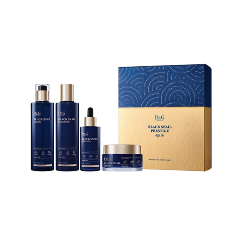 [韓国人気 4種セット] ブラックスネイル アンプル+化粧水+エマルジョン+クリーム