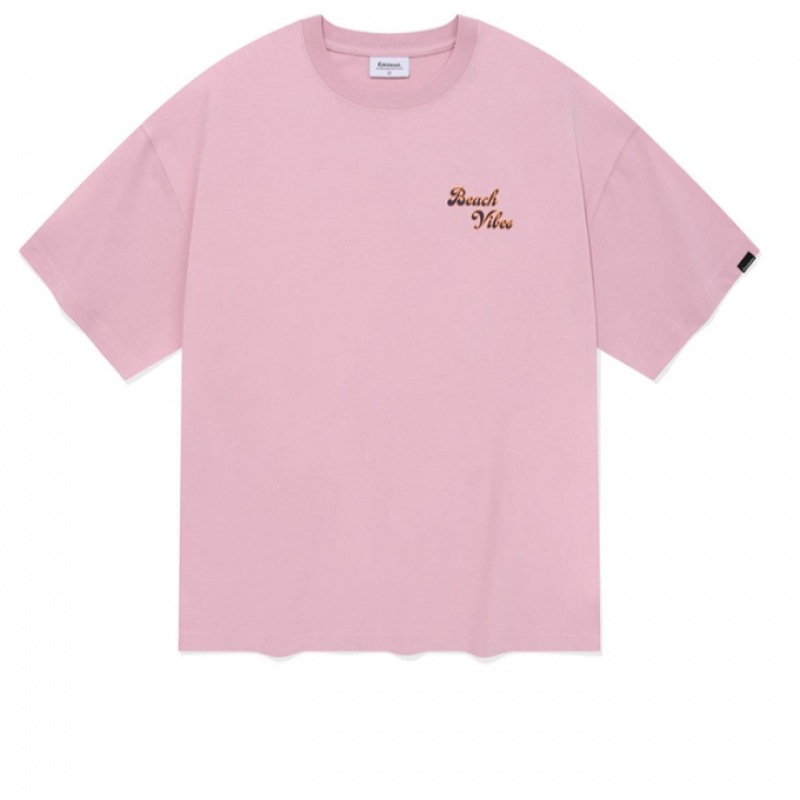 COVERNAT 플렌티 스트릿 티셔츠 핑크