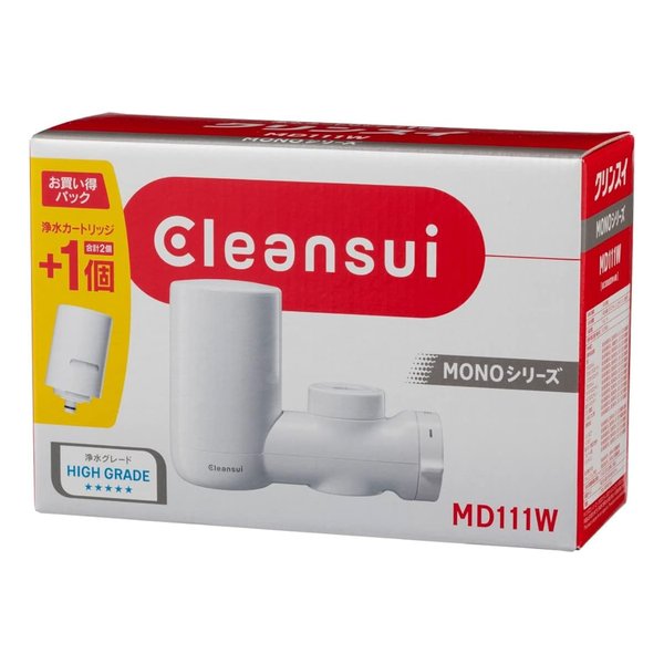 浄水器 蛇口直結型 MONOシリーズ ハイグレード カートリッジ2個付き MD111W-WT