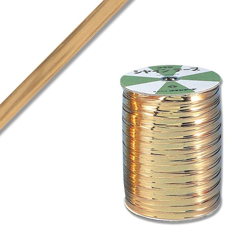 （まとめ買い）シモジマ HEIKO シャインテープ 幅6mmx160m 603 赤金 ラッピング用品 001501803 [x3セット]