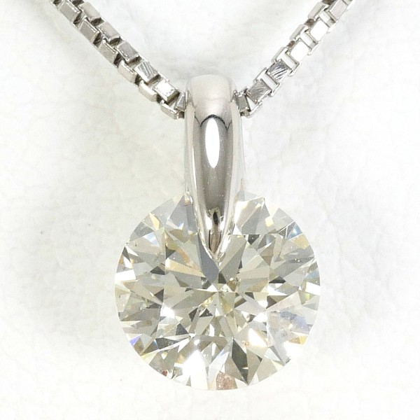 PT900 プラチナ PT850 ネックレス イエローダイヤ 0.655 VS2 鑑定書 中古