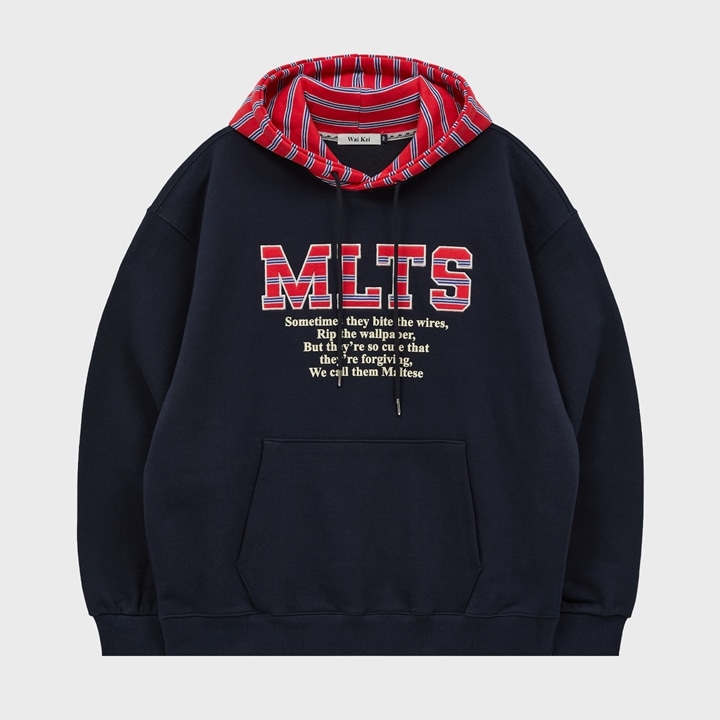 MLTS Stripe フーディー パーカー NAVY