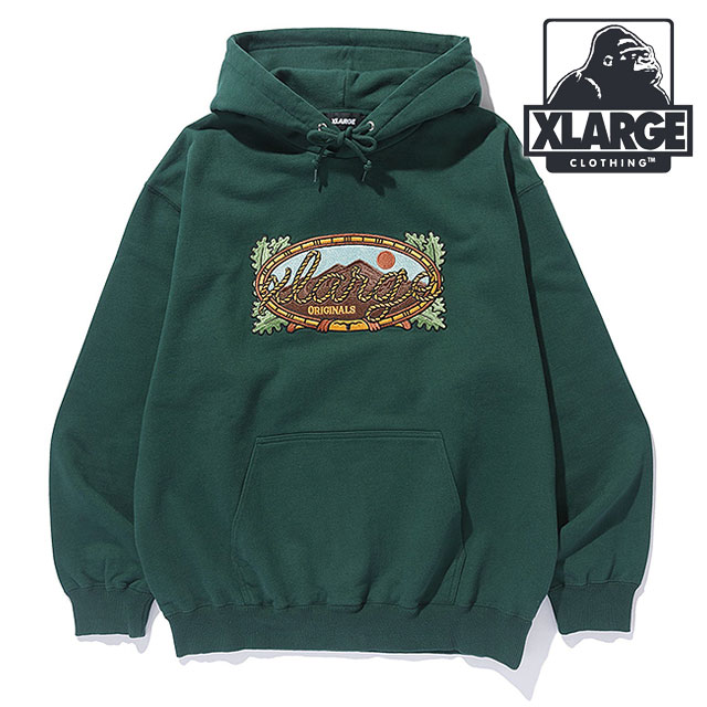 ロープロゴ フーデッド スウェットシャツ [101244012006] メンズ x-large エックスラージ トップス プルオーバー フーディー GREEN