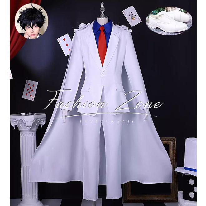 名探偵コナン 風 怪盗キッド コスプレ衣装 ウィッグ 靴 cosplay ハロウィン 演出服 変装