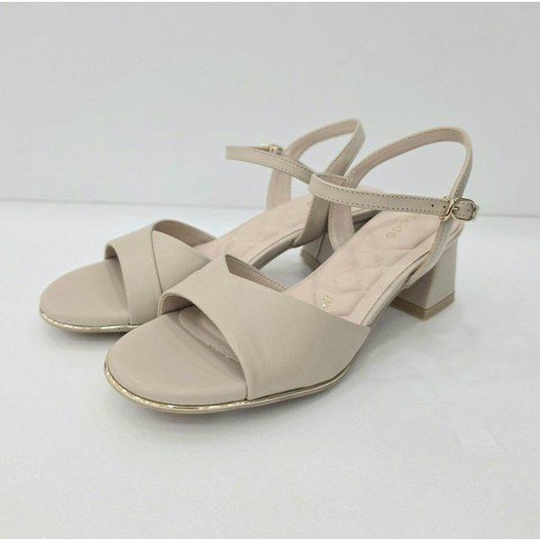 女性ラムスキンクッションベーシックストラップサンダル5cm LCWW81U6261-35_SC