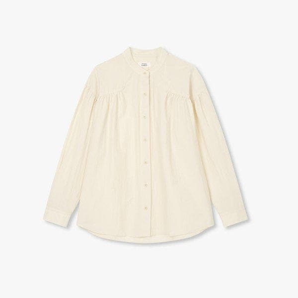 シャーリングヘンリーネックブラウス (9105321114CT)