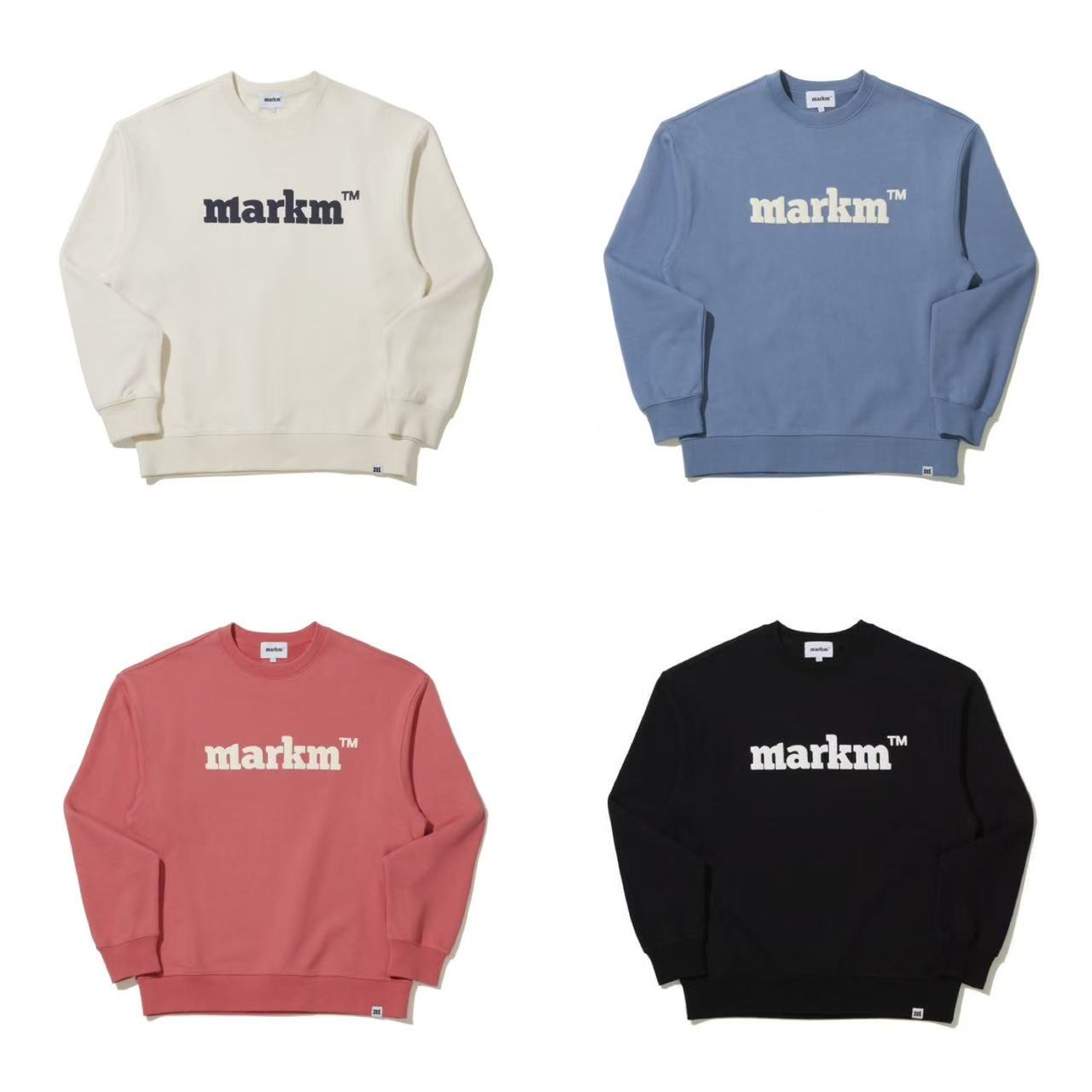 [NEW]BASIC LOGO CREW NECK SWEAT(アイボリー,ブラック,ピンク,ブルー)