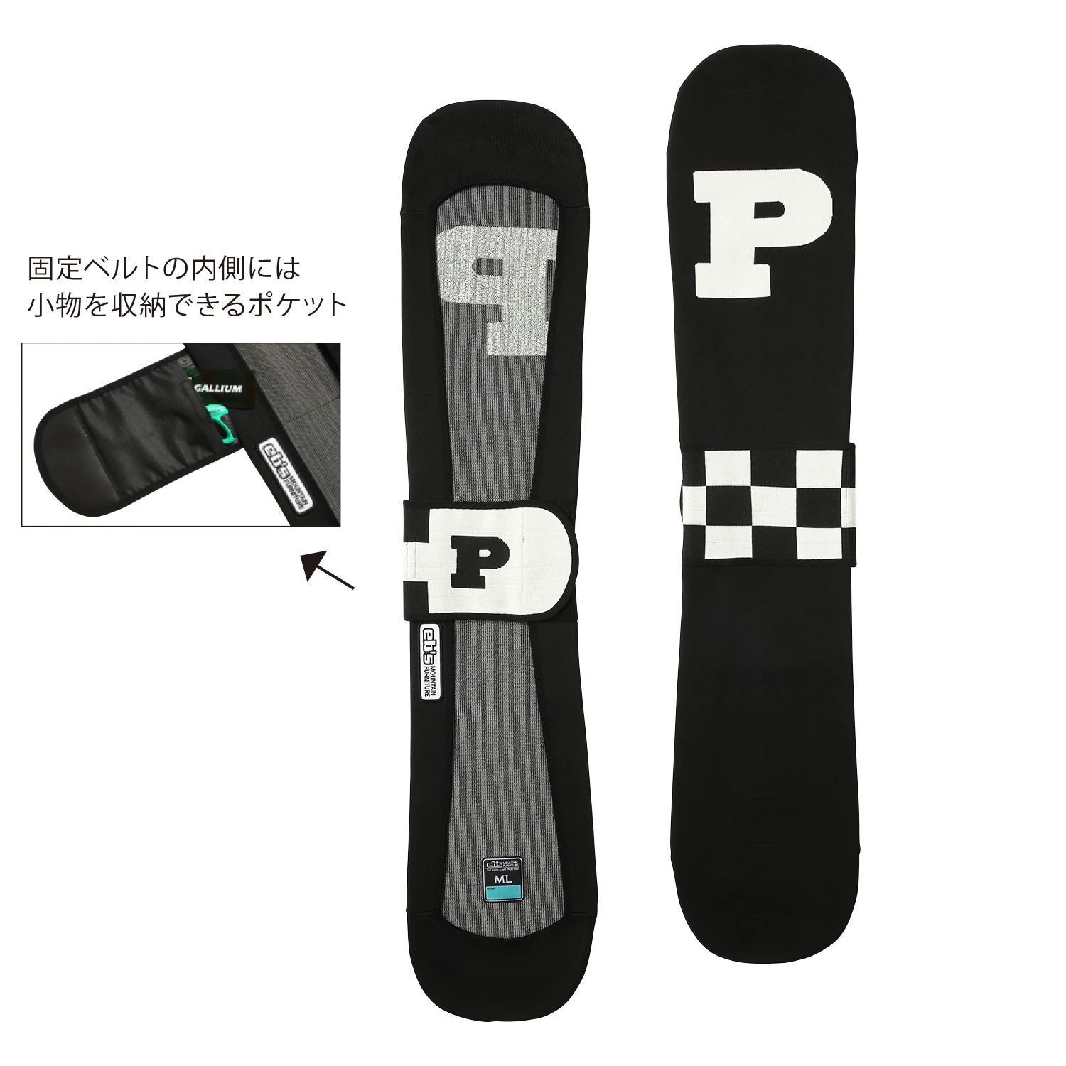 新品未使用 25-26 eb s Knit Cover KNIT COVER POCKET ML BLACK 土日祝発送OK 81 エビス