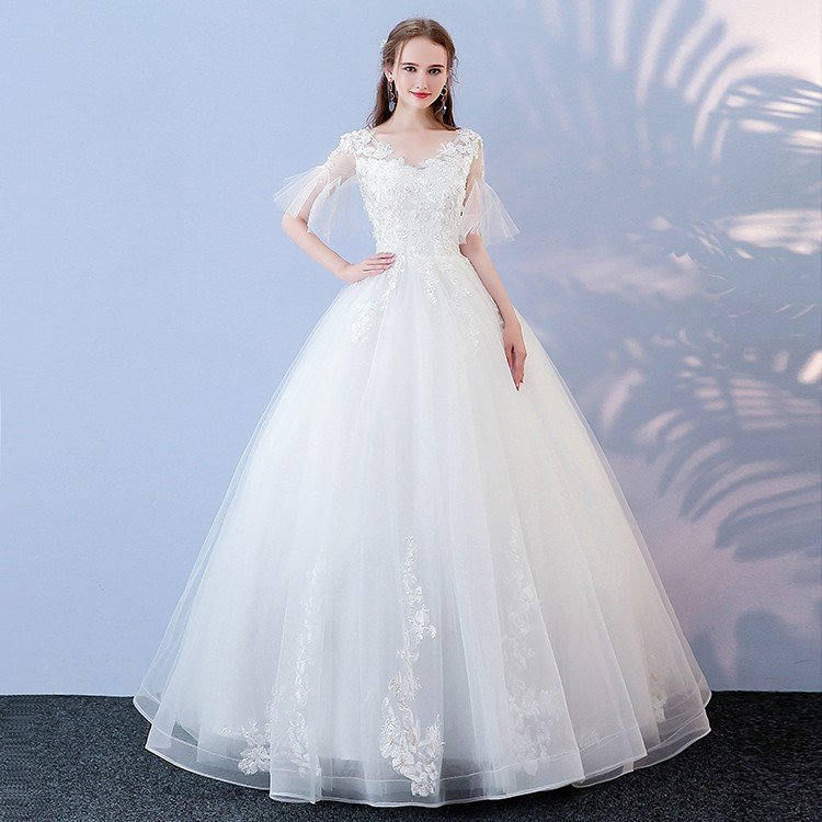 ウエディングドレス 結婚式 長袖 ウェディングドレス 安い 秋冬 プリンセス 二次会 エンパイア 花嫁 ドレス 披露宴 ロングドレス ブライダル 白 大きいサイズ