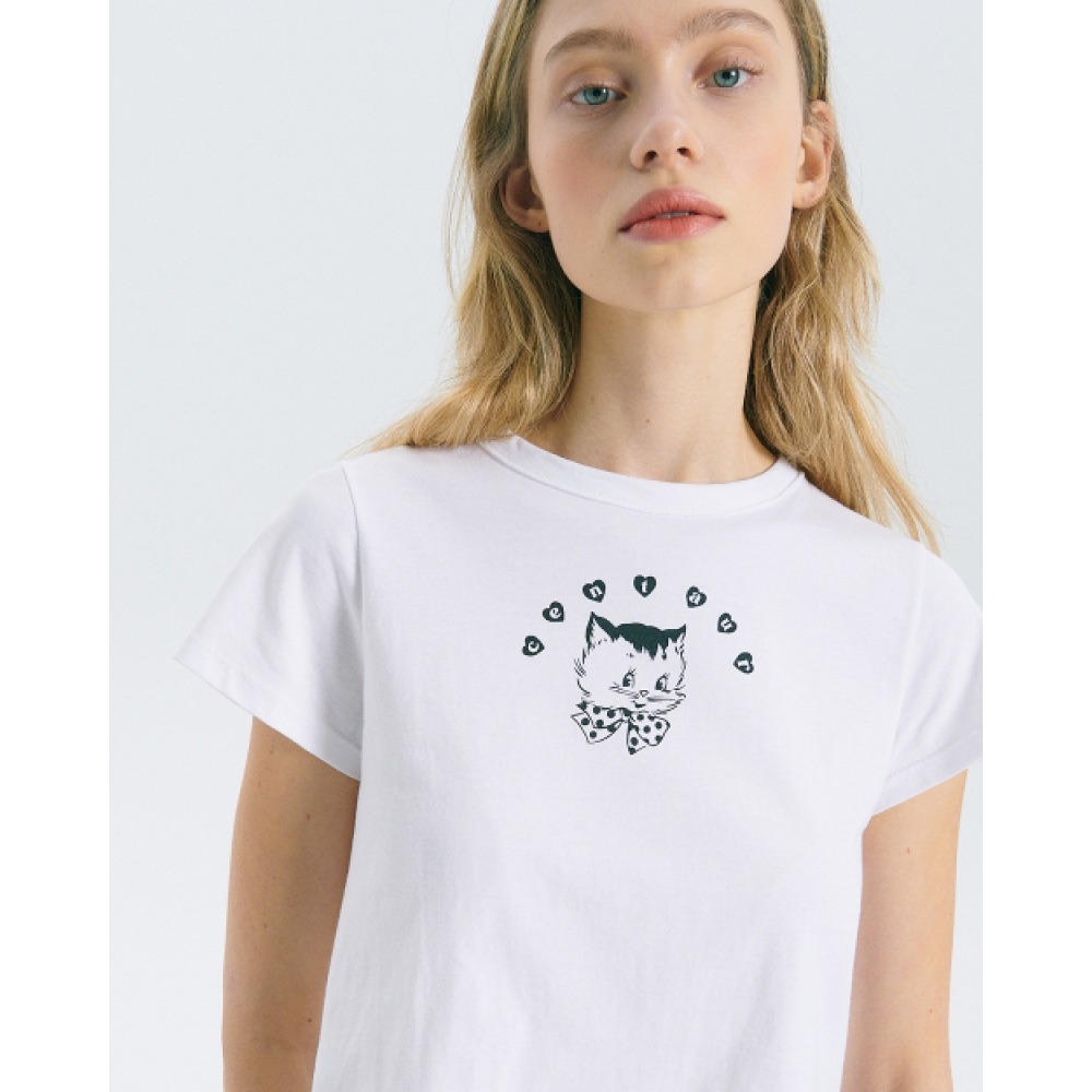 ザ・ケンタウロス・ケンタウロスキャットクロップ Tシャツ_ホワイト