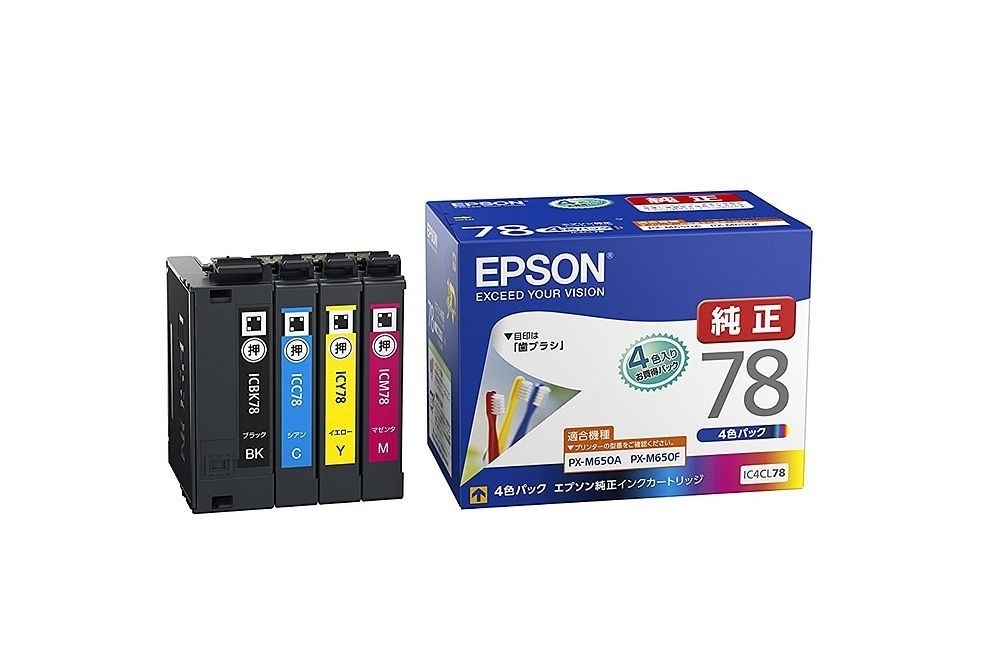 純正 インクカートリッジ 4色パック IC4CL78