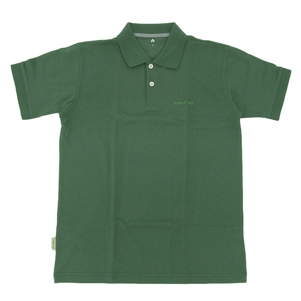 モンベル ポロシャツ メンズ 半袖 S M L XL ダークグリーン コアスパン RS2104691DKFO mont-bell