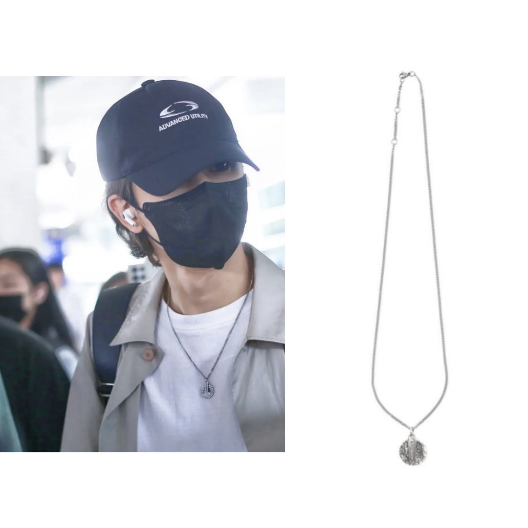 【iKON ソンユンヒョン着用】シルバープレートネックレス
