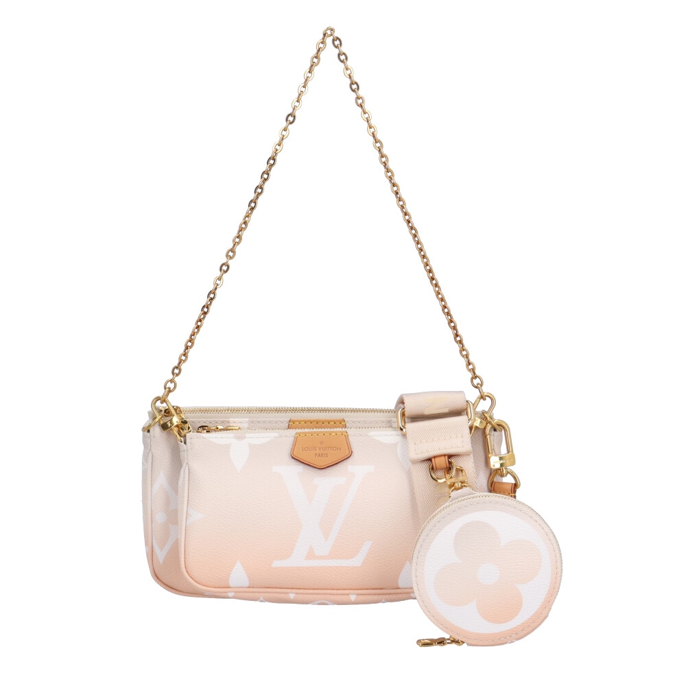 ルイヴィトン ミュルティ・ポシェット・アクセソワール ジャイアントモノグラム ショルダーバッグ M57633 ピンク LOUIS VUITTON 中古 美品