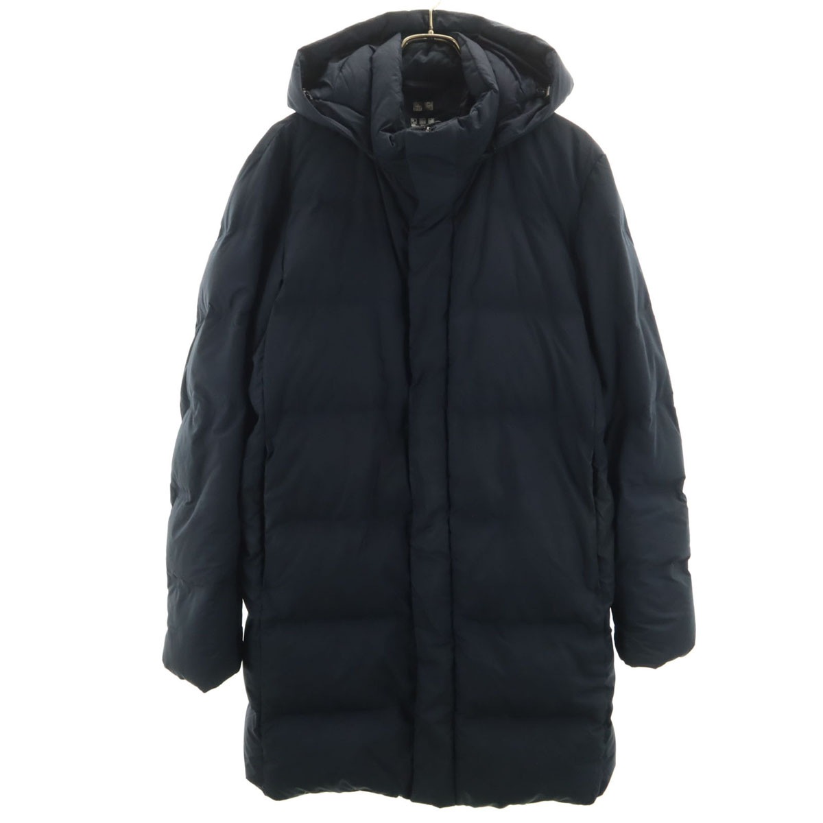 シームレス ダウンコート L ネイビー メンズ 古着