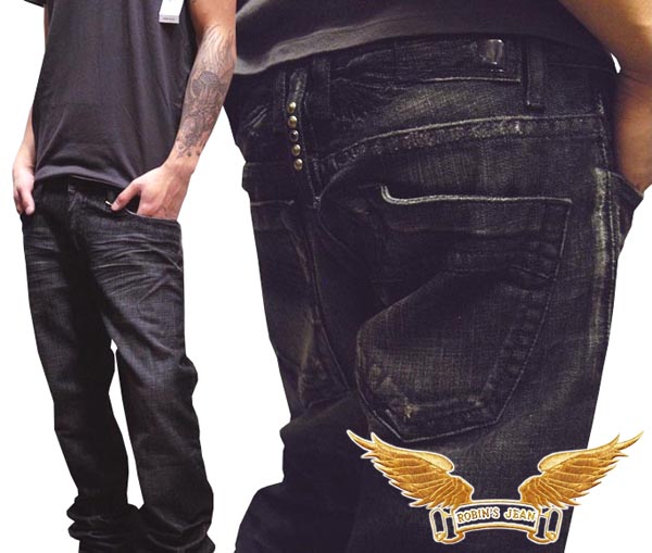 ロビンズジーン メンズ デニム ローライズ ストレート パンツ ROBIN S JEAN Vintage Dark BLACKWING 51 safari サファリ LEON レオン 掲載 ハイブラン