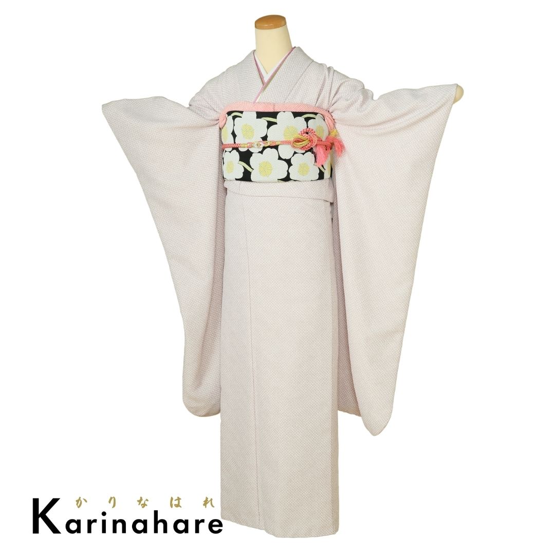振袖セットF687-108 ふくれかのこのシンプルな薄茶色