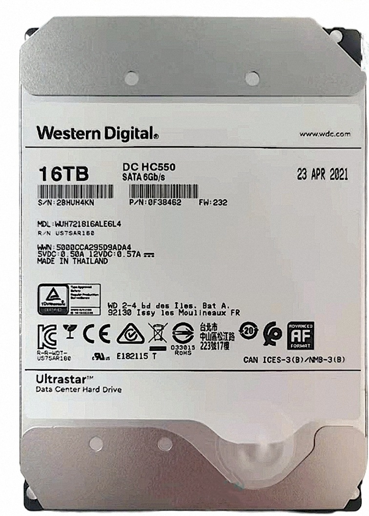 HDD Western Digital WUH721816ALE6L4 16TB 3.5インチ 7200rpm 6Gb/s SATA3 SATA [Used] 19,205円
