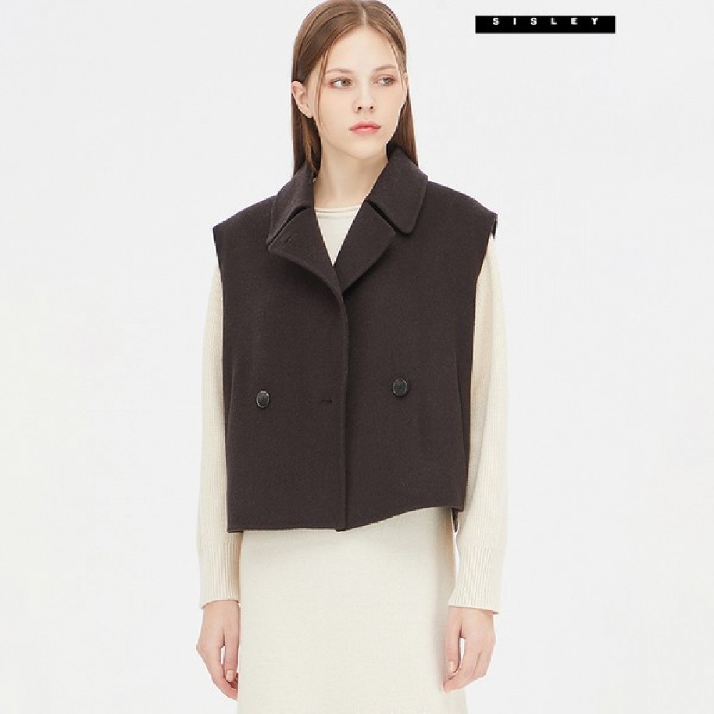 (シスレー) シスレーニューダブリンニットカラーベストコート SACTC1461_DW