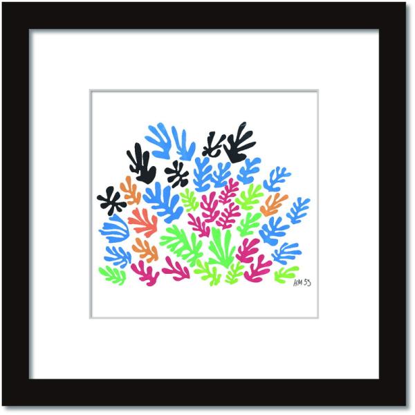 ファブリックパネル アートフレーム おしゃれ モダンアート 壁掛け ウォールデコレーション アンリマティス 名画 La Gerbe 525x525mm