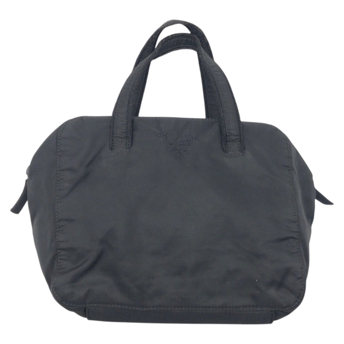 テスート ロゴ刺繍 ブラック 黒 ナイロン ハンドバッグ レディース 411326