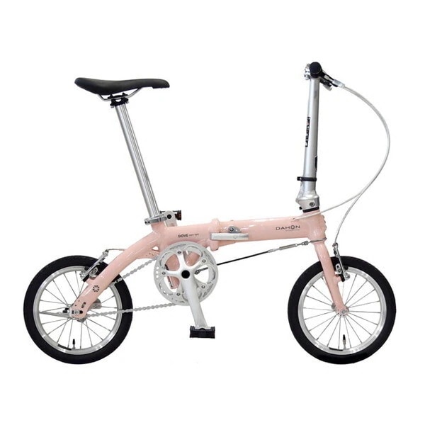 ダホン インターナショナル Dove super light ダヴスーパーライト フォールディングバイク 14インチ アルミフレーム Peach ピーチ 折りたたみ自転車