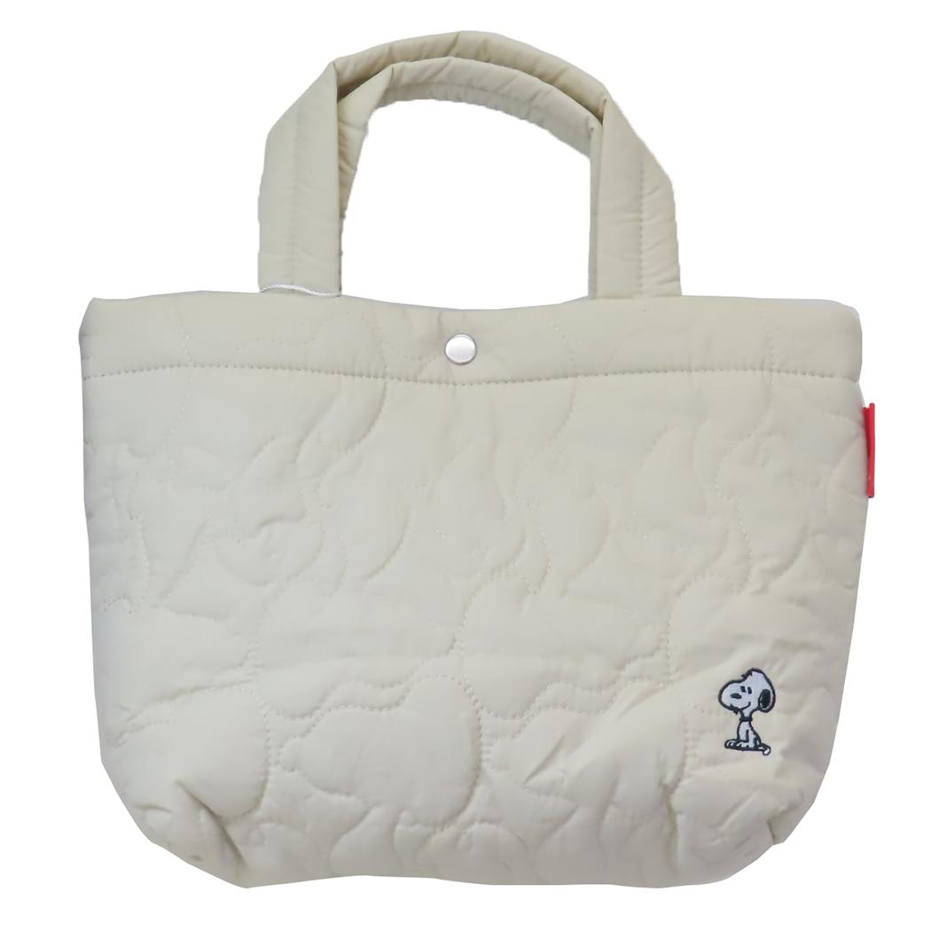 スヌーピー ハンドバッグ IP Deli キルト Peanuts9X ミニバッグ IVORY
