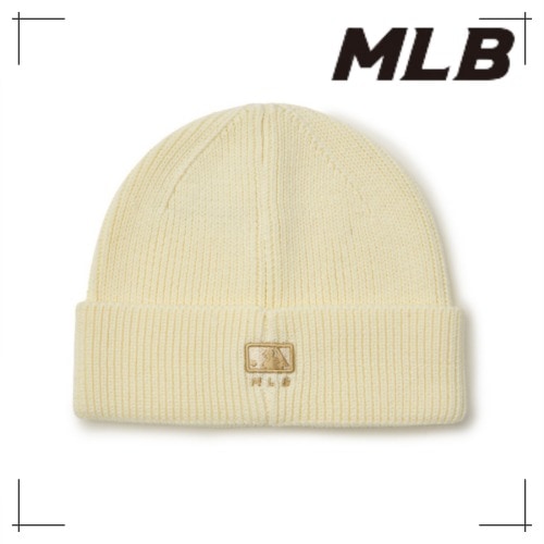 MLB公式正規品 ニット帽子 Varsity Cultivated Mid Beanie NY (D.Cream)