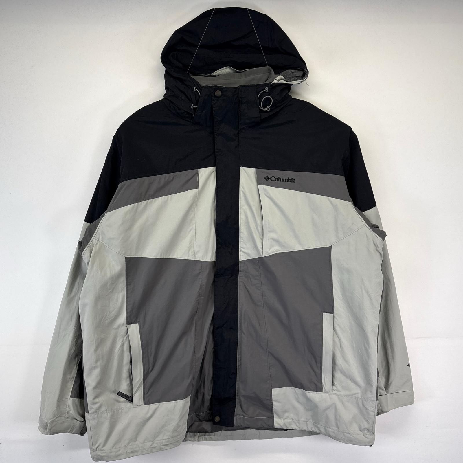 古着 マウンテンパーカー 大きいサイズ アンサンブル フルジップ OMINI-TECH アウトドア ブラック メンズ 5,852円