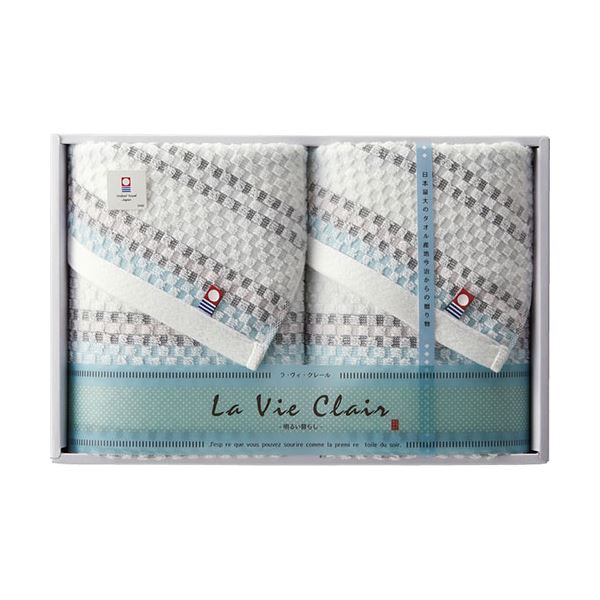 [5セット] 今治タオル ラ/ヴィ/クレール フェイスタオル2P L8035015X5