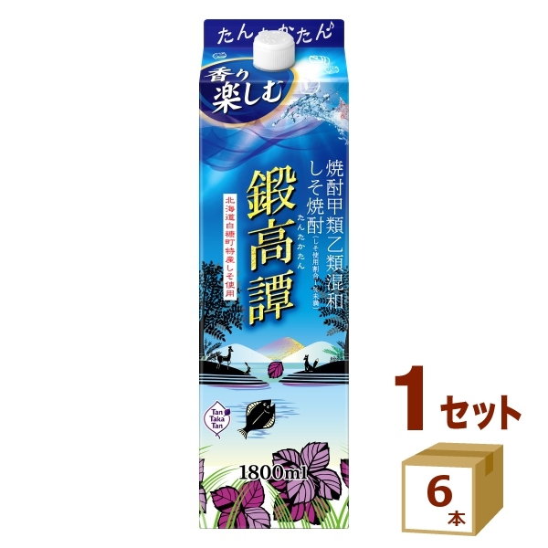 合同酒精 しそ焼酎 鍛高譚 パック 1800ml×6本 焼酎