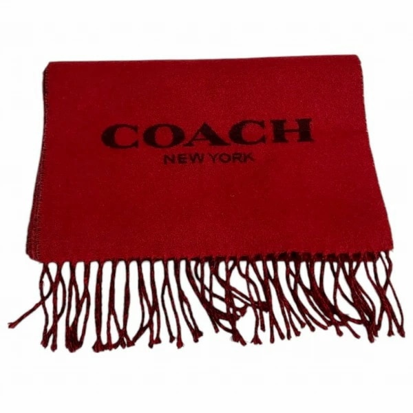 コーチ F56209 ロゴ フリンジ ウール カシミヤ マフラー ユニセックス