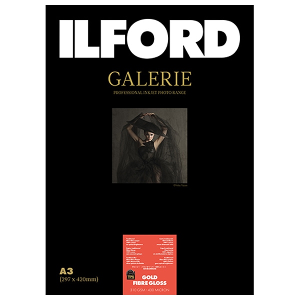 イルフォード インクジェット用紙 ゴールドファイバーグロス 厚手 光沢 A3 25枚 422372