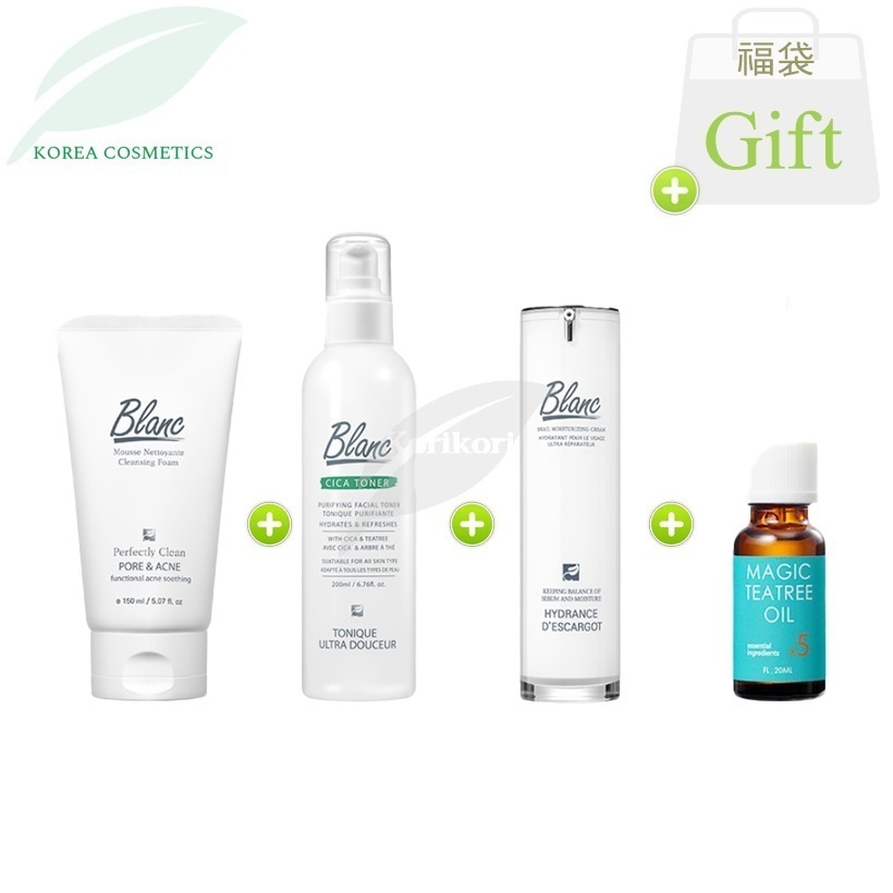 トラブル完璧鎮静 4種セット(アクネクリングフォーム150mlシカトナー200mlトレイルクリーム50mlティーツリーオイル20ml) 12,851円