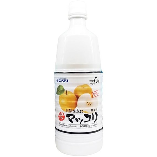 梨味 マッコリ 6% 1000ml 12本 韓国 食品 食材 料理 お土産 酒 お酒 韓国酒 韓国お酒 韓国マッコリ