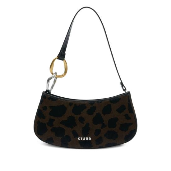 STAUD Women Shoulder Bags H26R6010PH LEOP BROWN BLACK