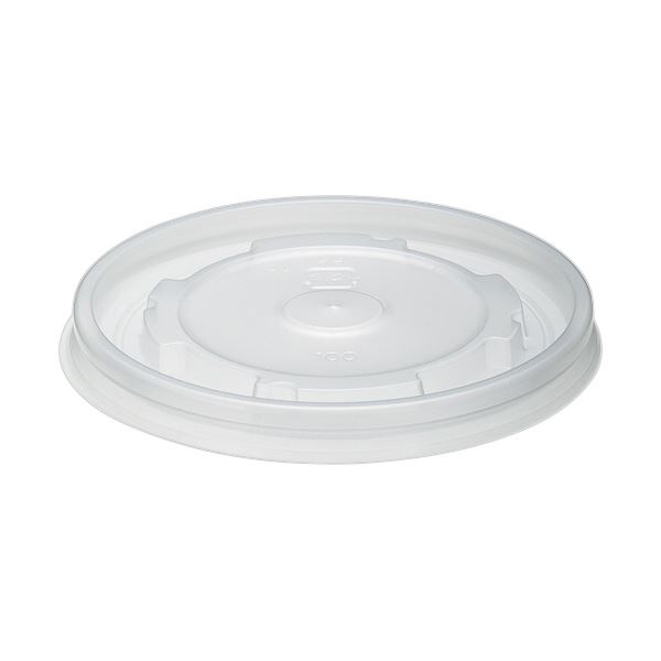 （まとめ）アヅミ産業 紙カップ 汁椀 外嵌合フタ DYC-100 1パック（100枚）[x5セット]