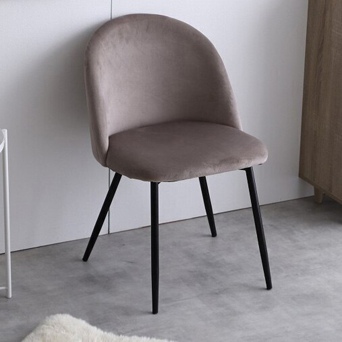 一人掛け ダイニングチェア ベロアダイニングチェア 単品 椅子 イス