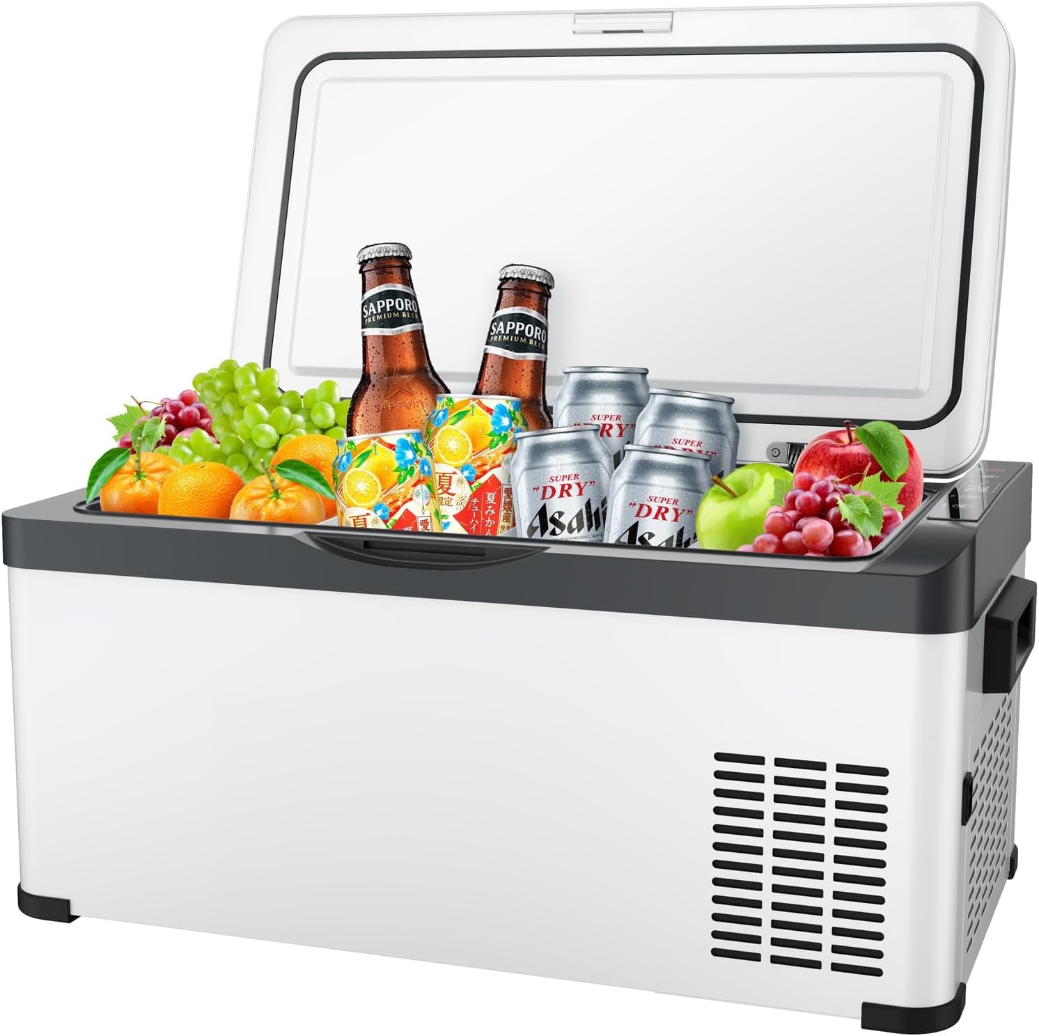 車載冷蔵庫 ポータブル冷蔵庫 急速冷凍 19L -22℃～20℃ 省エネ 2WAY電源対応 AC100V 静音 車載家庭両用 ポータブル冷蔵庫 低電圧保護 取扱説明書付き