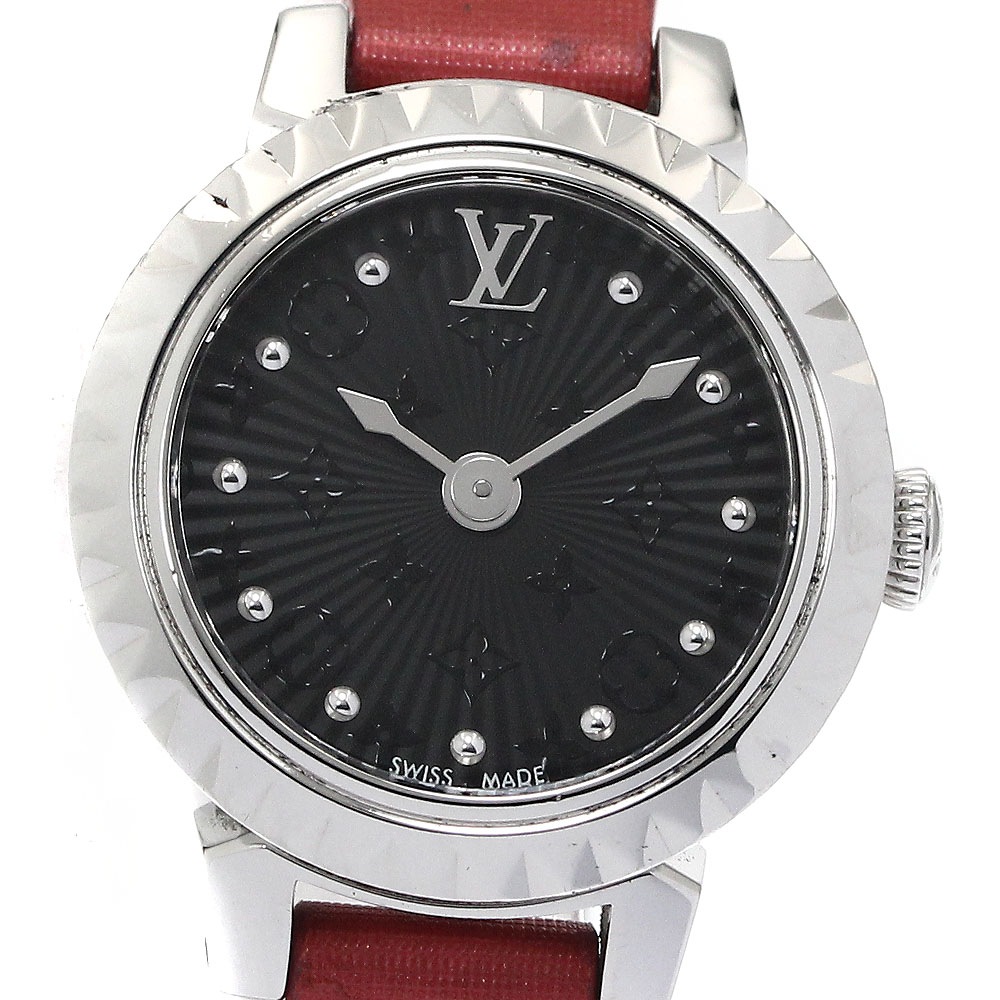 ルイ・ヴィトン LOUIS VUITTON Q1M05 タンブールビジュ クォーツ レディース 箱・保証書付き_885378【中古】