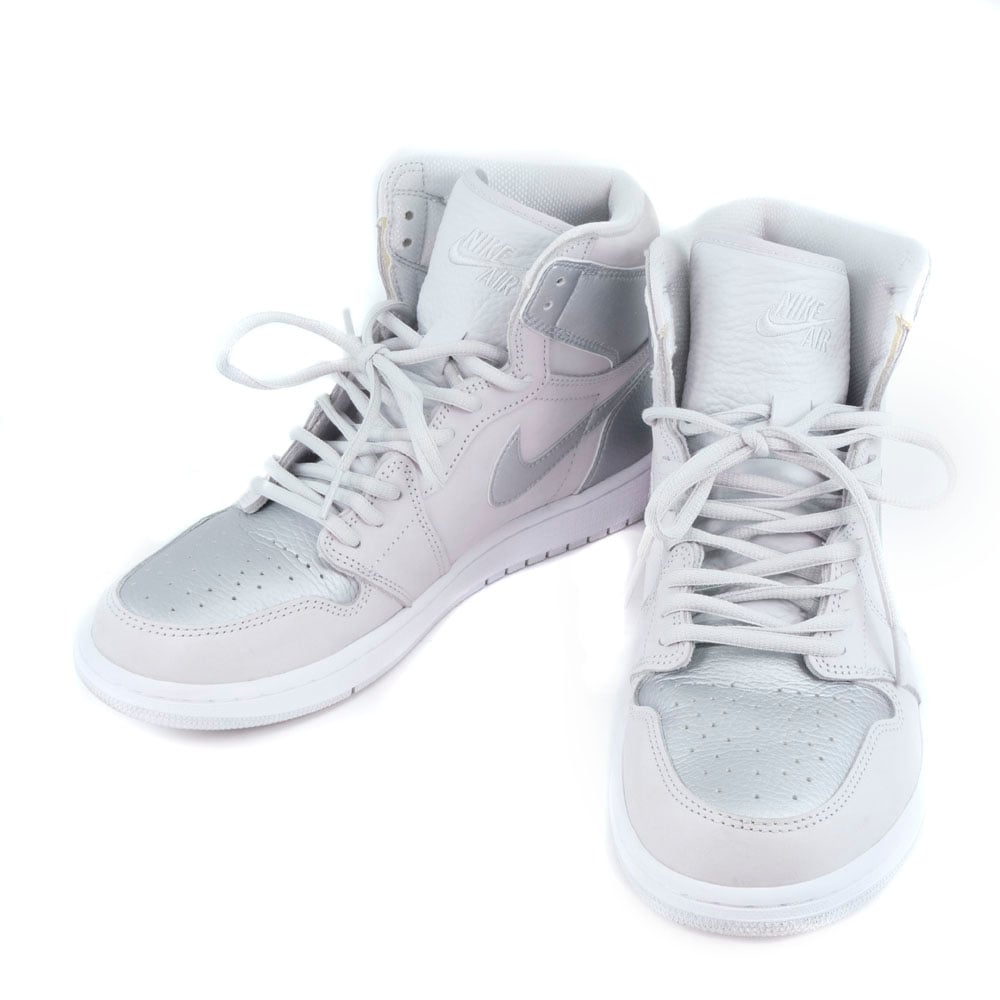 AIR JORDAN1 HIGH エアージョーダン ハイカット DC 1788 029 スニーカー レザー グレー メンズ 中古品