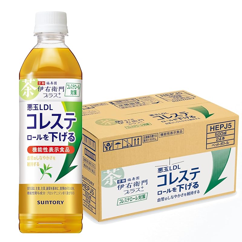 即納：サントリー 伊右衛門プラス コレステロール対策 お茶 500ml ×24本 機能性表示食品