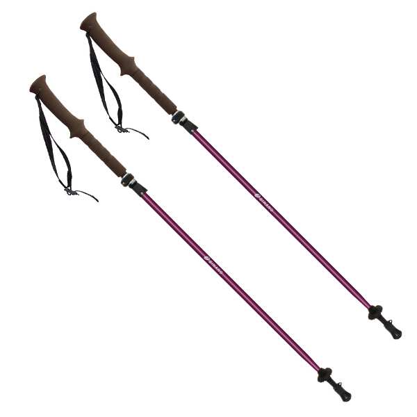 シナノ トレッキングポール フォールダーTWIST 115 使用100-115cm（折りたたみ36cm） ボルドー #510208 2本組