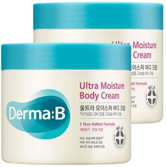 ウルトラモイスチャー ボディクリーム 肌にやさしいバニラパウダーの香り 430ml x 2個 (鎮静/弾力/保湿/栄養供給/活力/しわ防止)