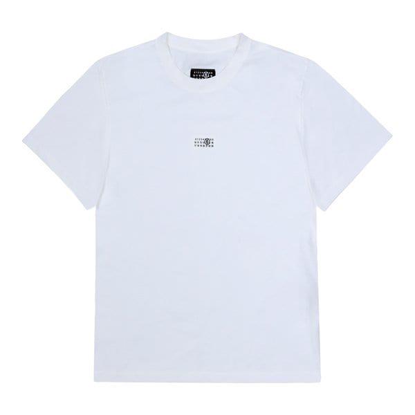 SH0GC0032 M20170 101 MM6 ナンバリング ロゴ パッチ メンズ 半袖Tシャツ